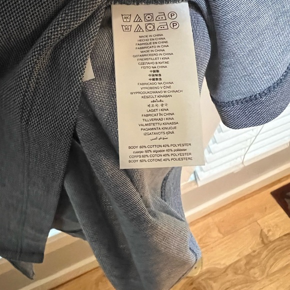 MICHAEL KORS Mens Grey Moisture Wicking Polo Shirt XL Embossed Logo - Picture 4 of 5